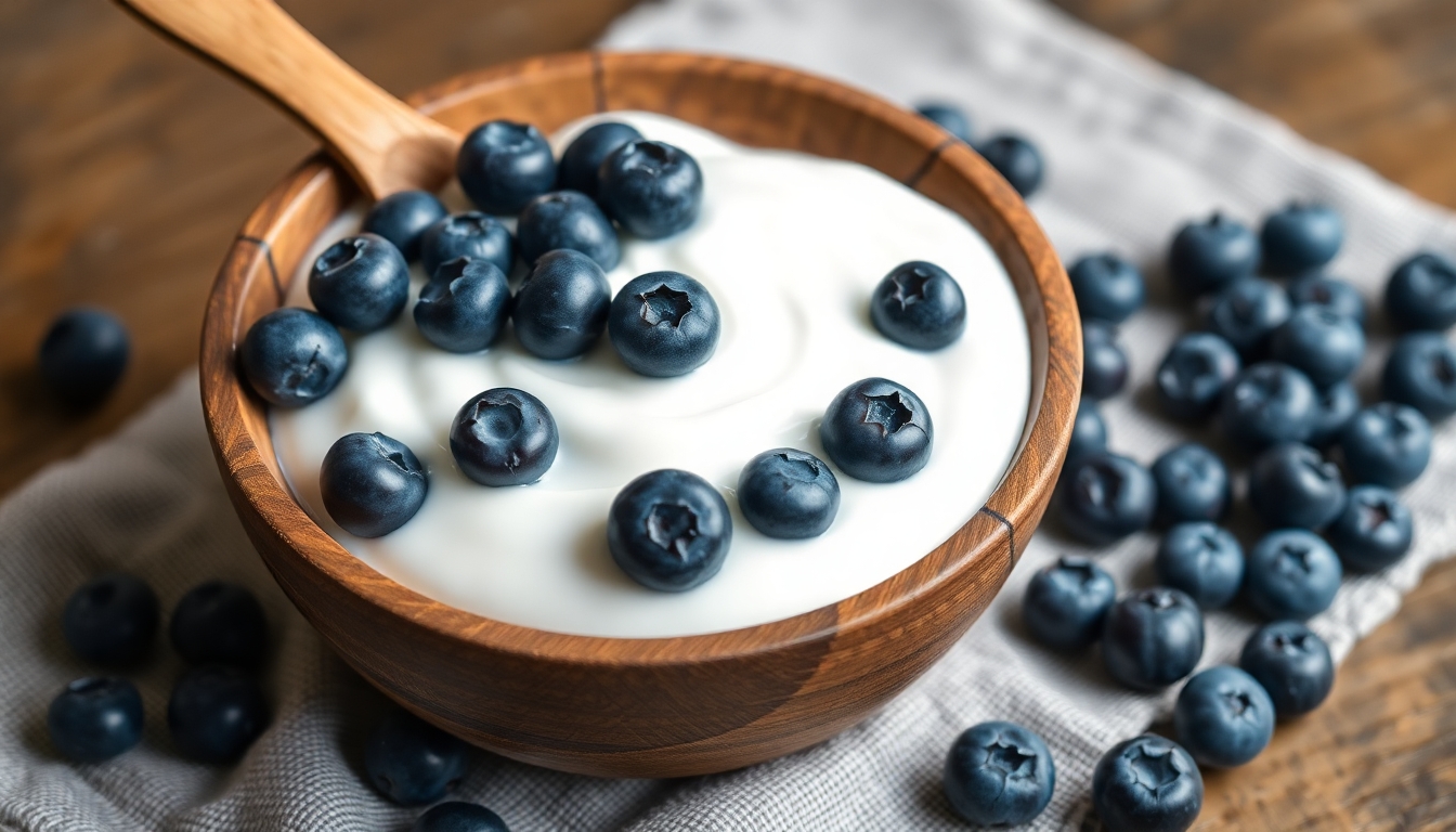 Basit Yaban Mersini Yoğurt Karışımı