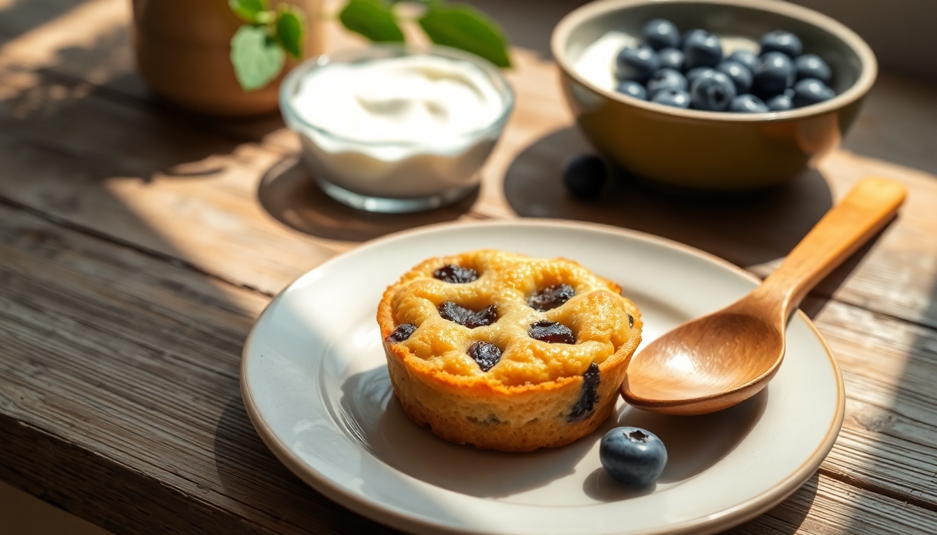 Fırınlanmış Yaban Mersini Yoğurtlu Atıştırmalıklar