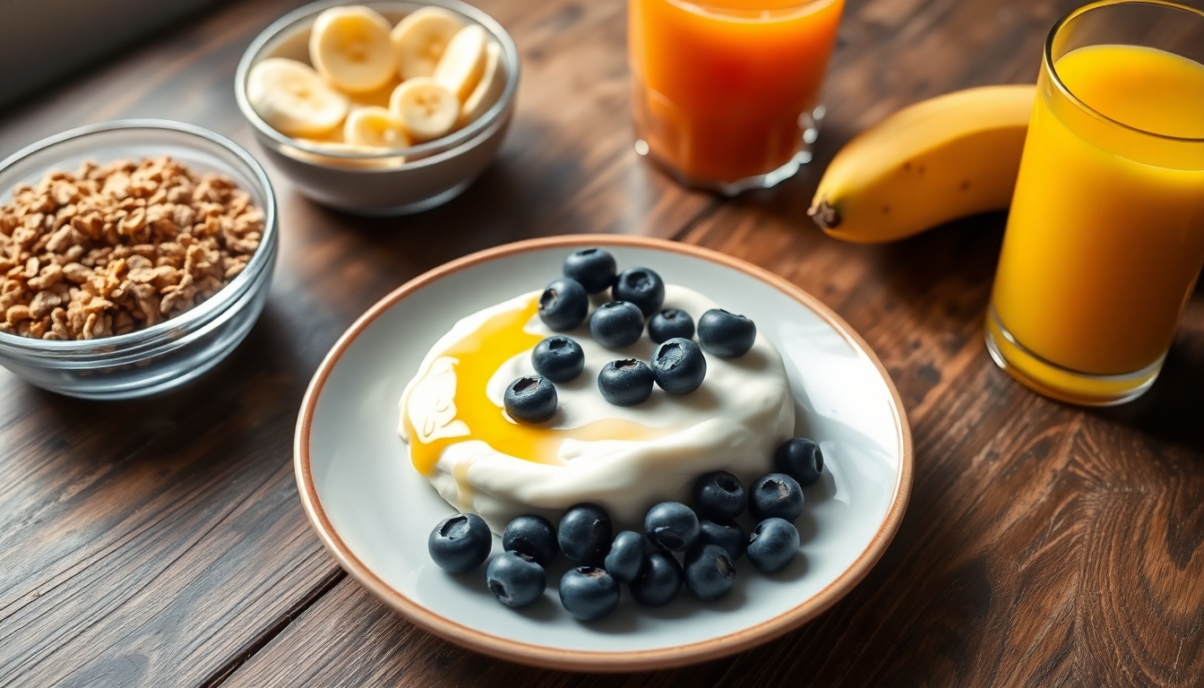 Yaban Mersini ve Yoğurtlu Kahvaltı Tabakları