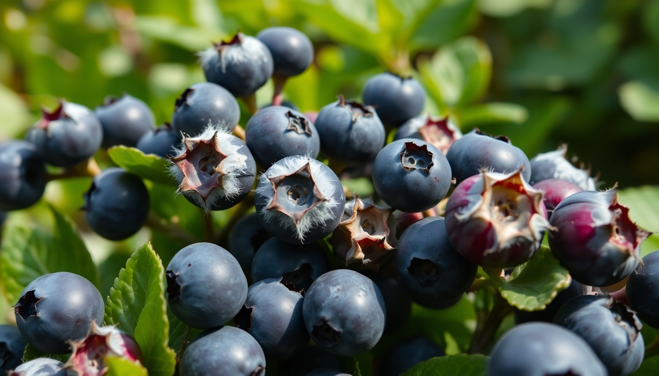 Küflü Yaban Mersininin Görsel Belirtileri